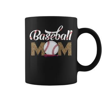 Leopard Baseball Mom Mothers Day Catcher Mom Life Womens Coffee Mug | Mazezy