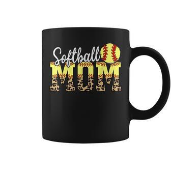 Leopard Baseball Softball Mom Life Game Day Mama Mothers Coffee Mug | Mazezy