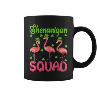 Leprechaun Hat Shenanigan Squad Flamingo St Patricks Day Coffee Mug | Mazezy