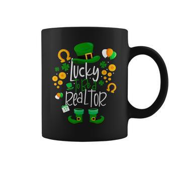 Leprechaun Realtor Lucky To Be A Realtor St Patricks Day Coffee Mug - Thegiftio