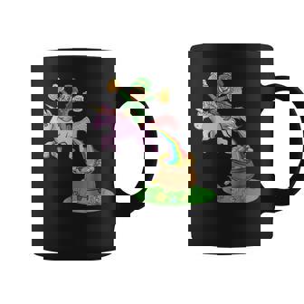 Leprechaun Riding A Unicorn - Funny St Patricks Day Shirts Coffee Mug | Mazezy