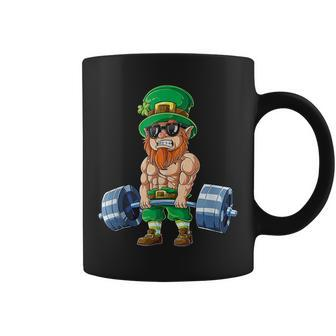 Leprechaun St Patricks Day Weightlifting Deadlift Fitness Coffee Mug - Seseable