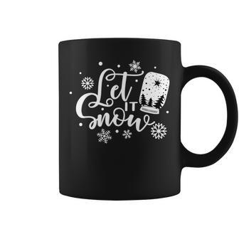 Let It Snow Globe Christmas Holiday Coffee Mug | Mazezy