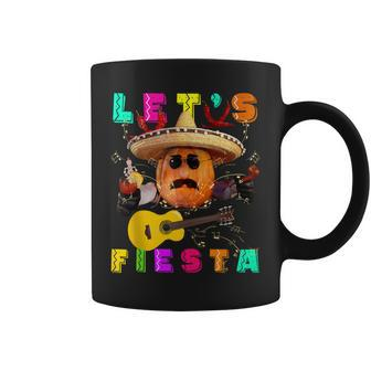 Lets Fiesta Cinco De Mayo Sombrero Tequila Guitar Mexican Coffee Mug - Thegiftio UK