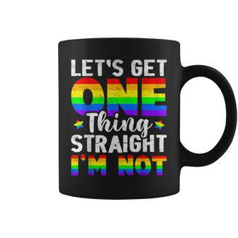 Lets Get One Thing Straight Im Not Lgbt Rainbow Flag Gay Les Coffee Mug | Mazezy