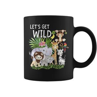 Lets Get Wild Zoo Animals Safari Party A Day At The Zoo Coffee Mug - Seseable