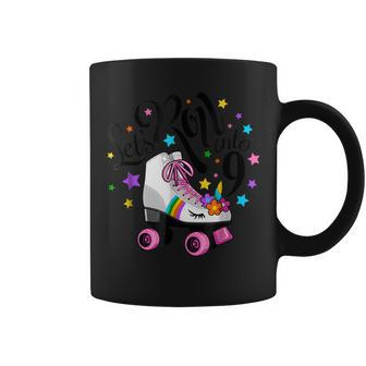 Lets Roll Into 9 Birthday Unicorn Roller Skate Coffee Mug | Mazezy DE