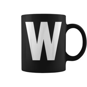 Letter W Alphabet Monogram Initial Coffee Mug - Seseable