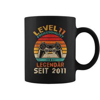 Level 11 Freigeschaltet 11 Geburtstag Gaming Gamer Tassen - Seseable