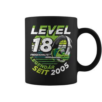 Level 18 Jahre Geburtstags Junge Gamer 2005 Geburtstag Tassen - Seseable