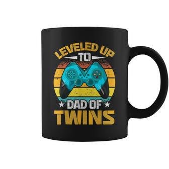 Leveled Up To Dad Of Twins Fathers Day Gift Coffee Mug | Mazezy