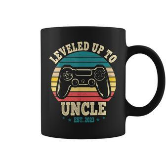 Leveled Up To Uncle 2023 Promoted To Uncle Level Unlocked Coffee Mug | Mazezy