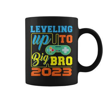 Leveling Up To Big Bro 2023 Pregnancy Announcement Boys Kids Coffee Mug - Thegiftio UK
