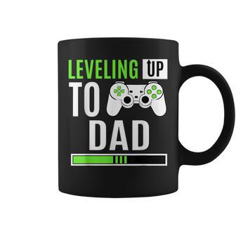 Leveling Up To Dad Gaming Baby Gender Reveal Announcement Coffee Mug - Thegiftio UK