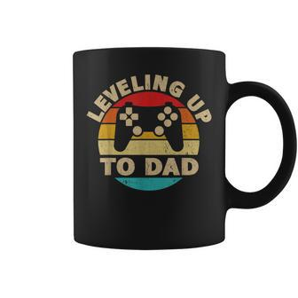 Leveling Up To Dad New Parent Funny Gamer Gaming Coffee Mug - Seseable