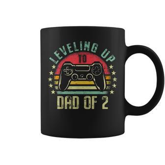 Leveling Up To Dad Of 2 Daddy Again Leveled Up Video Gamer Coffee Mug - Thegiftio UK
