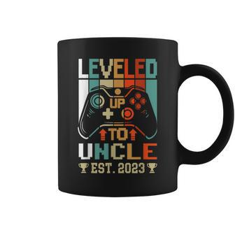 Leveling Up To Uncle 2023 Vintage Promoted To Uncle Est 2023 Coffee Mug | Mazezy