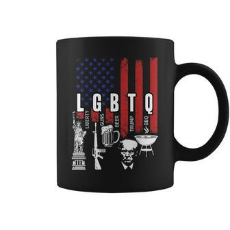 Lgbtq Liberty Guns Bible Trump Bbq Usa Flag Vintage Coffee Mug | Mazezy UK