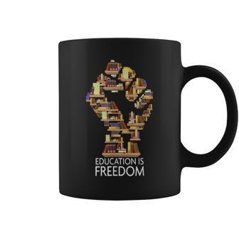 Library Book Hand Black History Month African American Pride V2 Coffee Mug - Seseable