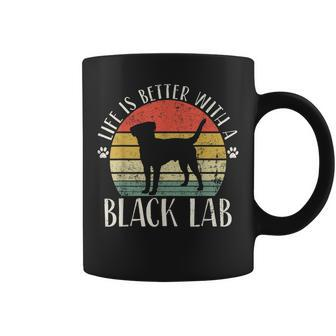 Life Is Better With Labrador Retro Golden Black Lab Dad Mom Coffee Mug | Mazezy