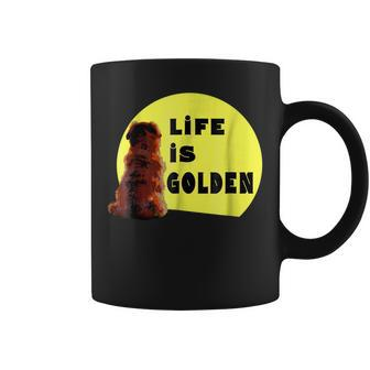 Life Is Golden Retriever T Best Mom Dad Novelty Gift Coffee Mug | Mazezy