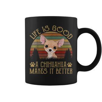 Life Is Good Chihuahua Mom Clothes Women Funny Gifts Coffee Mug - Seseable