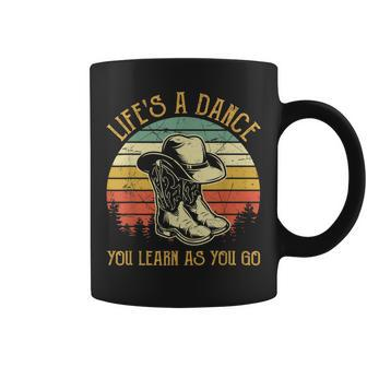 Lifes A Dance You Learn As You Go Country Music Coffee Mug - Seseable