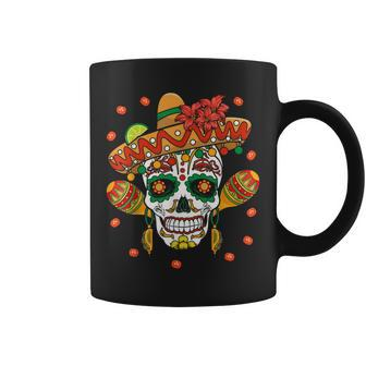 Lime El Dia De Los Muertos Taco Tequila Happy Cinco De Mayo Coffee Mug | Mazezy