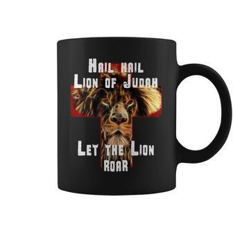 Lion Of Judah Cross Jesus Christian Lord God Believer Gift Coffee Mug - Seseable