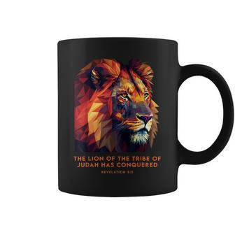 Lion Of Judah Jesus Revelation Bible Verse Christian Coffee Mug | Mazezy