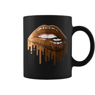 Lips Melanin Queen African American Black History Month Gift V2 Coffee Mug - Seseable