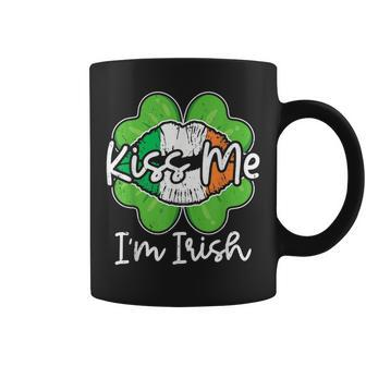 Lips Sexy Kiss Me Irish Shamrock St Patricks Day Women Coffee Mug - Seseable