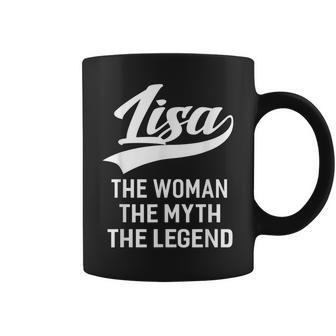 Lisa The Woman The Myth The Legend First Name Ladies Coffee Mug - Seseable