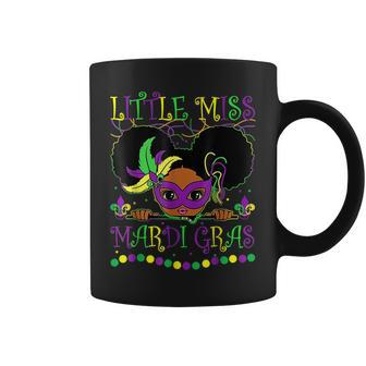 Little Miss Beads Mardi Gras Parade Cute Black Girl Princess Coffee Mug - Seseable