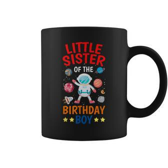 Little Sister Of The Birthday Boy Space Planet Theme Bday Coffee Mug | Mazezy