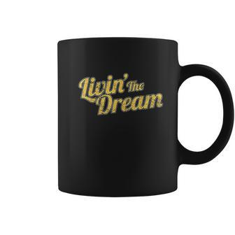 Livin The Dream Vintage Styled Distressed Coffee Mug - Thegiftio UK