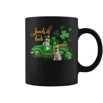 Loads Of Luck Truck Golden Retriever St Patricks Day Coffee Mug | Mazezy