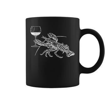 Lobster Wine Drinking Funny Beach Cruise Vacation Gift Coffee Mug | Mazezy