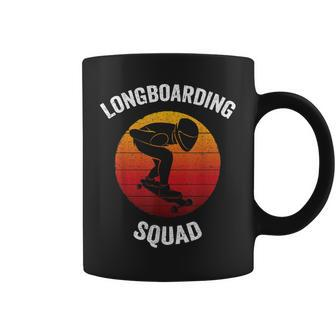 Longboarding Squad | Vintage Longboard Gift Coffee Mug | Mazezy