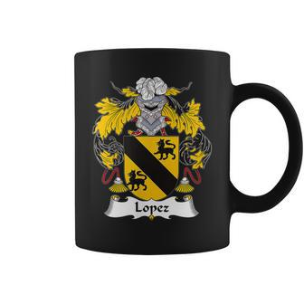 Lopez Coat Of Arms Family Crest Coffee Mug - Seseable