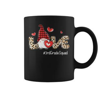 Love 3Rd Grade Squad Gnome Hearts Valentines Gnome Teacher Coffee Mug - Seseable