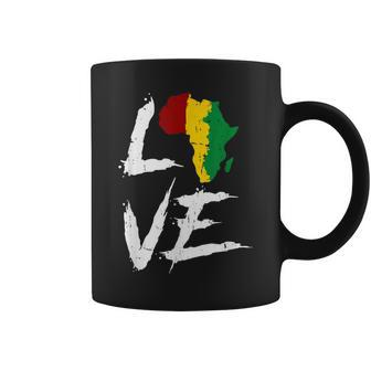 Love Africa Flag 1865 Junenth Pride Proud African Map Coffee Mug - Seseable