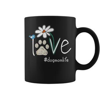 Love Dog Mom Life Daisy Bird Cute Mothers Day Gift For Wife V2 Coffee Mug - Seseable