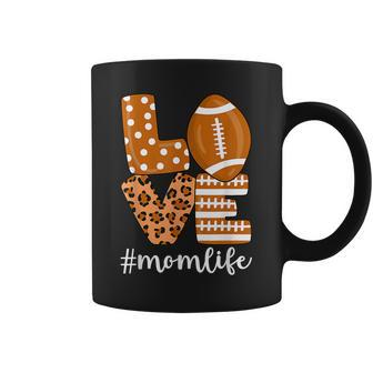 Love Football American Mom Life Player Leopard Mothers Day Coffee Mug | Mazezy DE