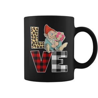 Love Gnome Flower Leopard Buffalo Plaid Mother Day Women Coffee Mug - Seseable