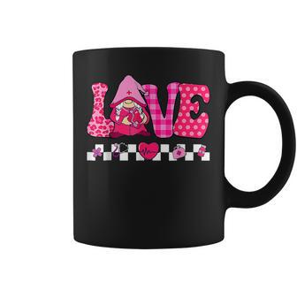 Love Gnome Pink Nurse Funny Valentines Day Nursing Gifts Coffee Mug - Seseable