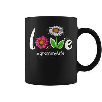 Love Grammy Life Floral Grandma Cute Grandmother Costume Coffee Mug - Seseable