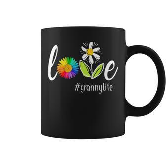Love Granny Life Flower Mother Day Granny Gift Coffee Mug - Seseable