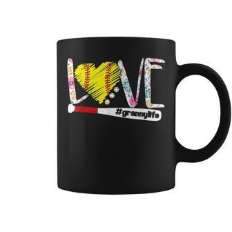 Love Granny Life Softball Gift Mother Day Coffee Mug - Seseable