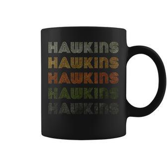Love Heart Hawkins GrungeVintage Style Black Hawkins Coffee Mug - Seseable